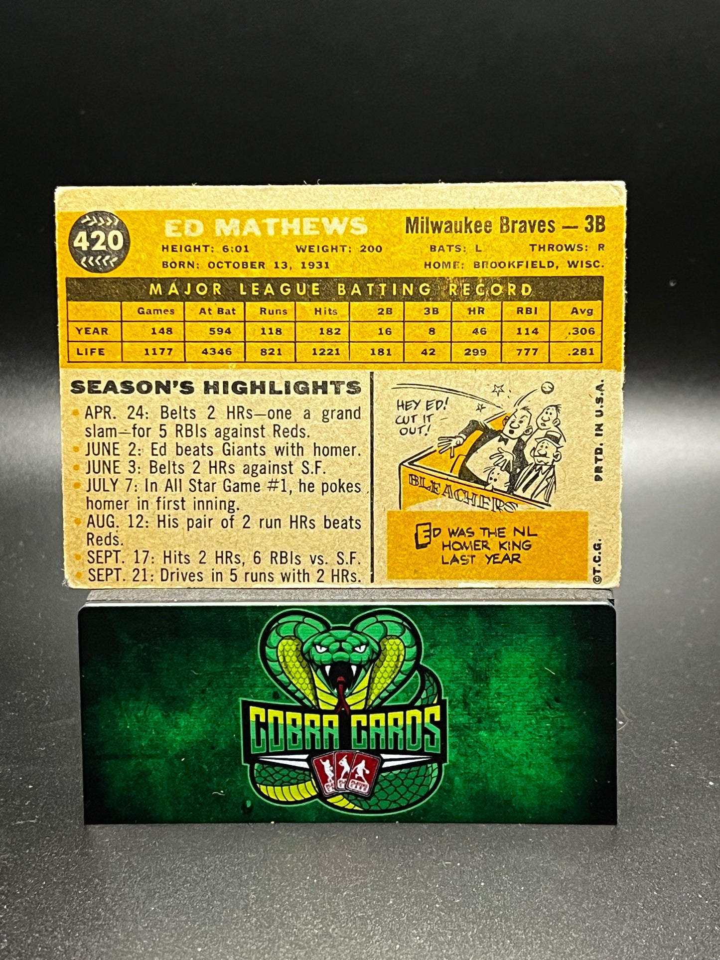 1960 Topps Ed Mathews #420