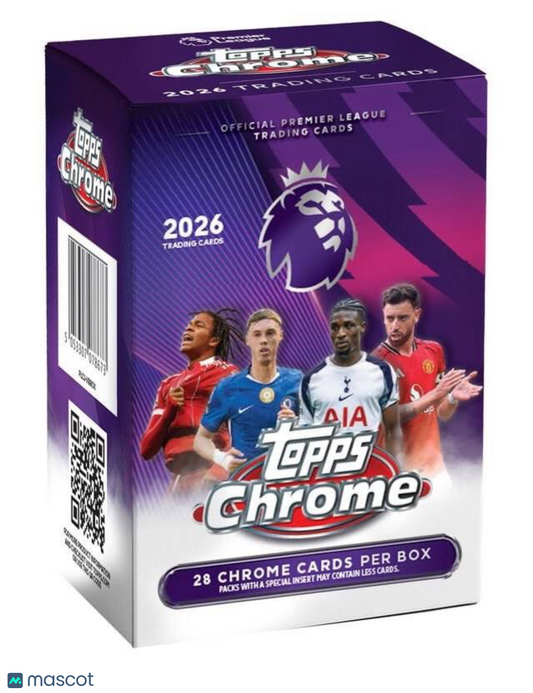 2026 Topps Chrome Premier League EPL Soccer 7-Pack Blaster Box