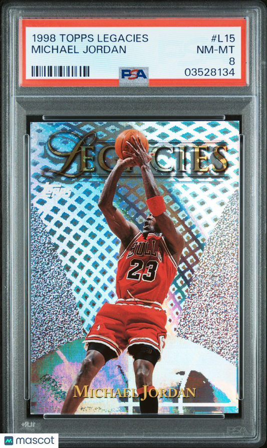 1998 Topps Legacies Michael Jordan #L15 PSA 8