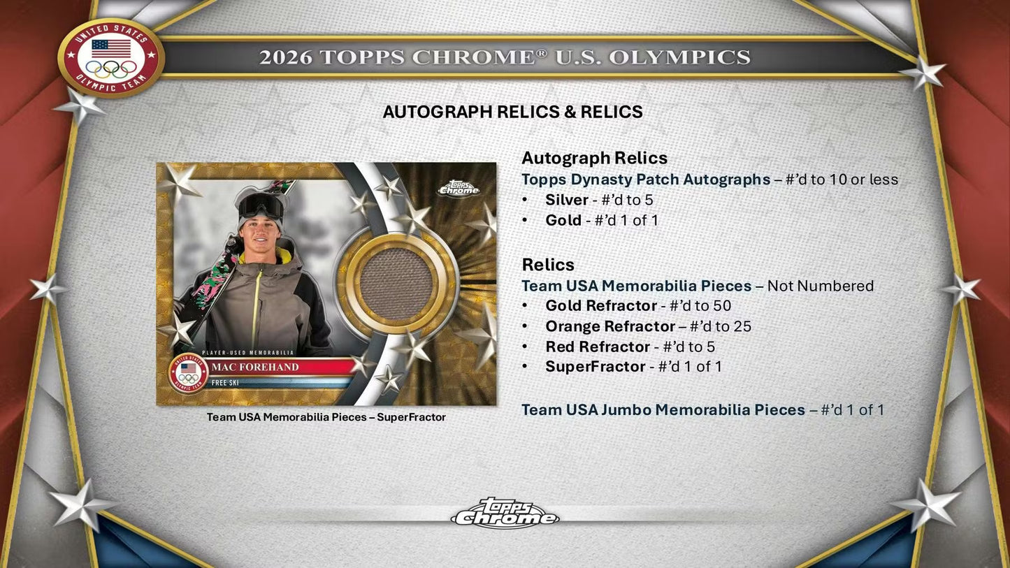 2026 Topps Chrome U.S. Olympics Hobby Box