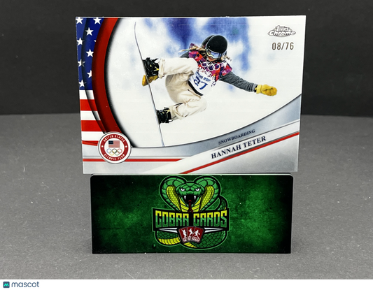 2026 Topps Chrome U.S. Olympic Team Hannah Teter #148 Flag Refractor 08/76