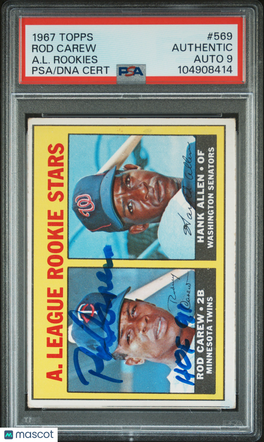 1967 Topps A. L. Rookies #569 A. L. Rookies PSA A Auto 9