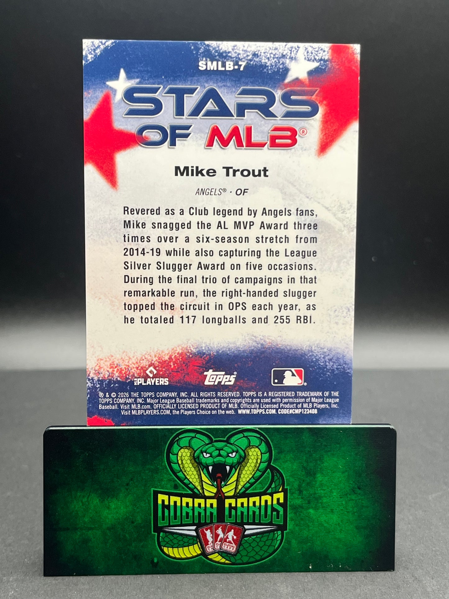 2026 Topps Series 1 Stars of MLB Mike Trout #SMLB-7 Gold 23/50