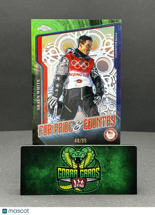 2026 Topps Olympic For Pride & Country Shaun White #PC-10 Green Refractor 48/99