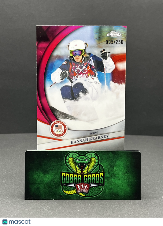 2026 Topps Chrome U.S. Olympic Team Hannah Kearney #164 Pink Refractor 095/250