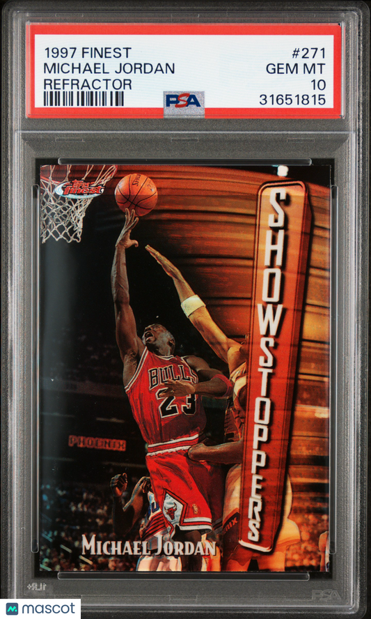 1997 Finest Michael Jordan #271 Refractor PSA 10