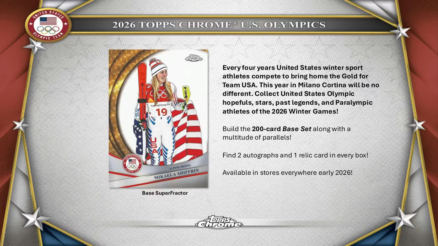 2026 Topps Chrome U.S. Olympics Hobby Box